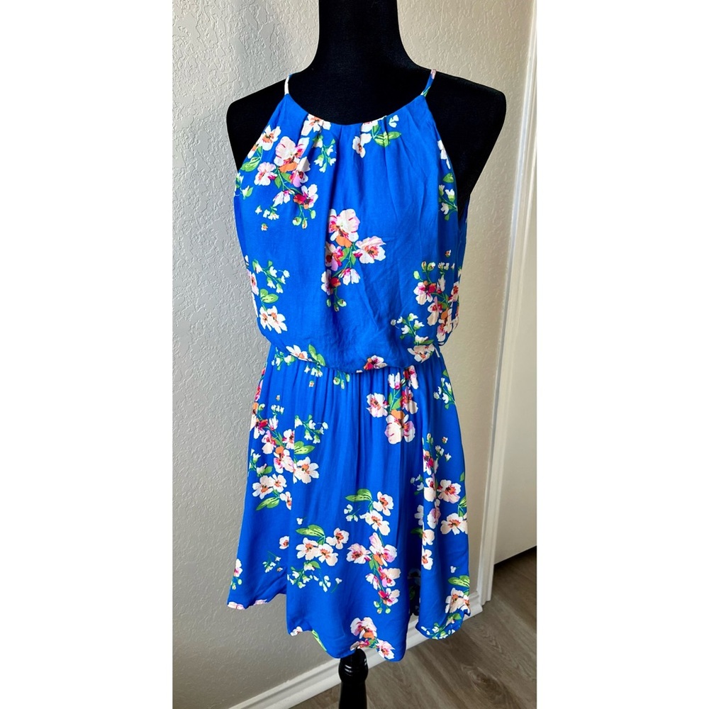 Blue floral dress